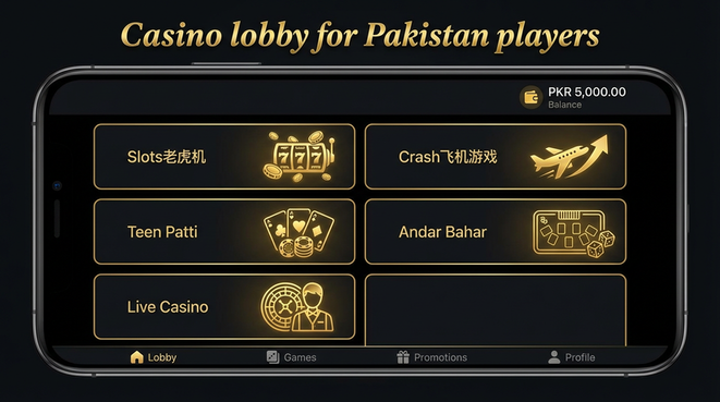 Lobby view of Yes008 Game for Pakistan users
